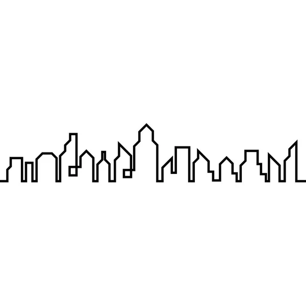 Stadt Skyline Hintergrund Vektor Illustration Design — Stockvektor