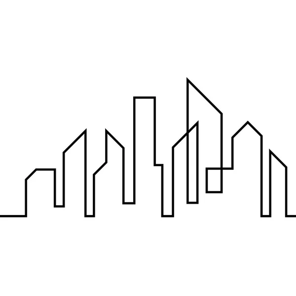 Città Skyline Sfondo Vettore Illustrazione Design — Vettoriale Stock