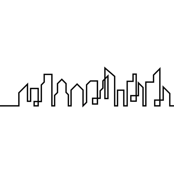 Stadt Skyline Hintergrund Vektor Illustration Design — Stockvektor