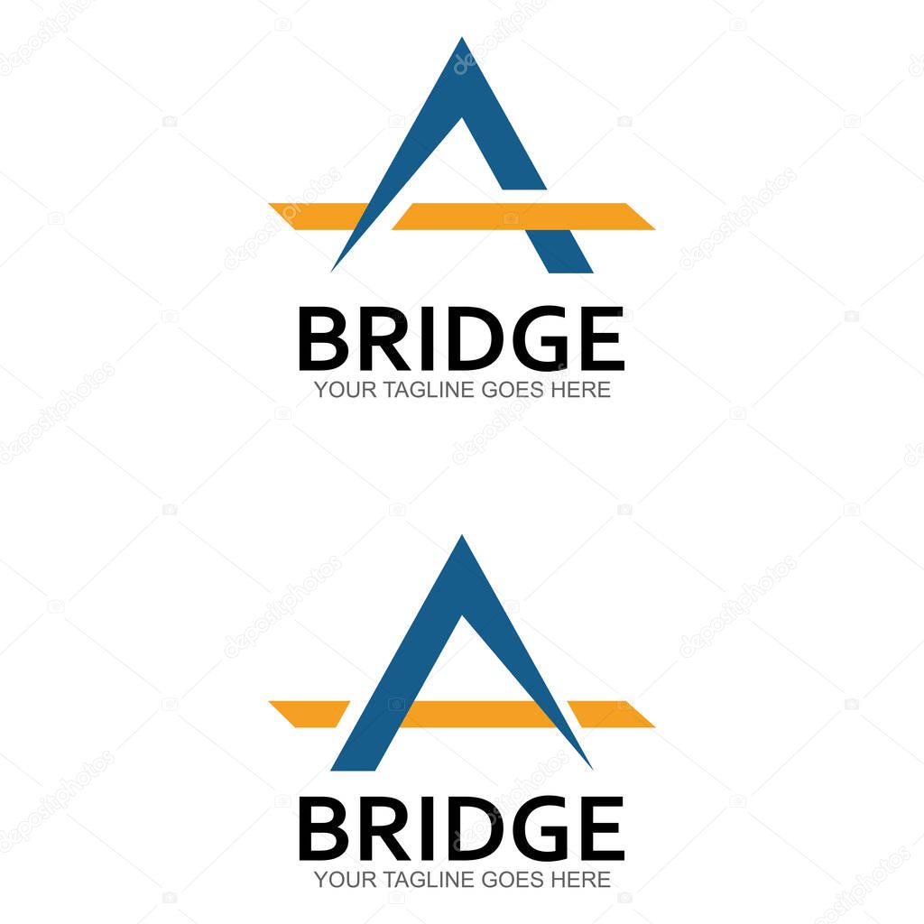 Bridge vector icon illustration design template