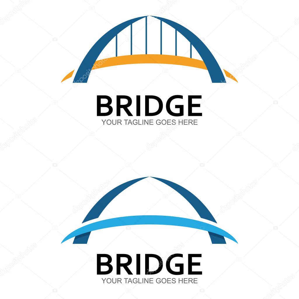Bridge vector icon illustration design template