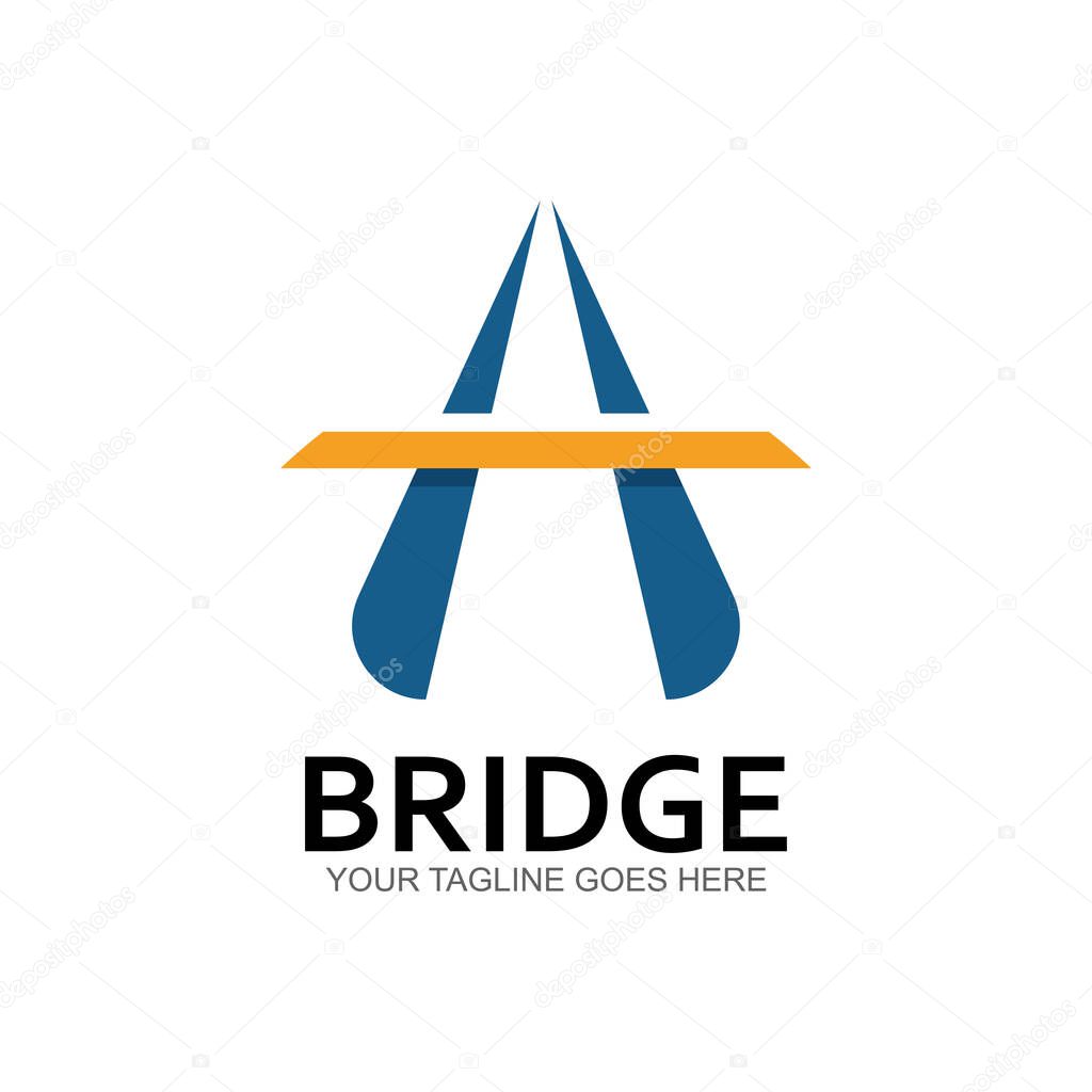 Bridge vector icon illustration design template