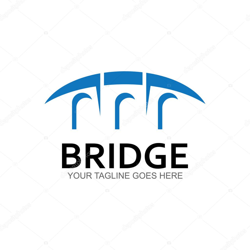 Bridge vector icon illustration design template