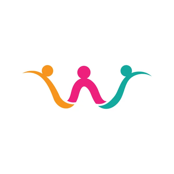 Logo Lidí Tým Úspěšní Lidé Pracují Skupina Společenství Skupina Společnost — Stockový vektor