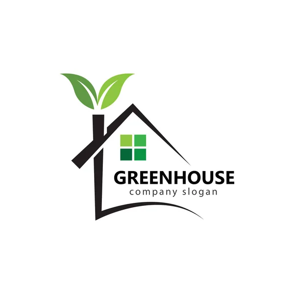 green house logo design illustration