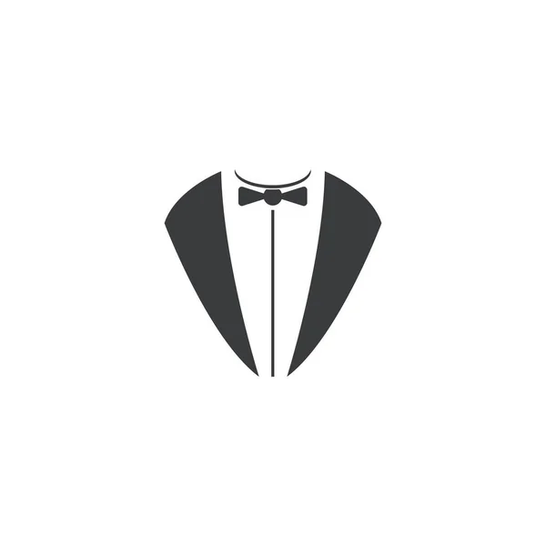 Logotipo Smoking Logótipo Homem Negócios Logotipo Organizador Casamento —  Vetores de Stock