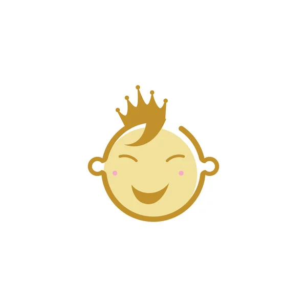 Милий Дитячий Логотип Векторна Ілюстрація Дизайну Піктограм Шаблон — стоковий вектор