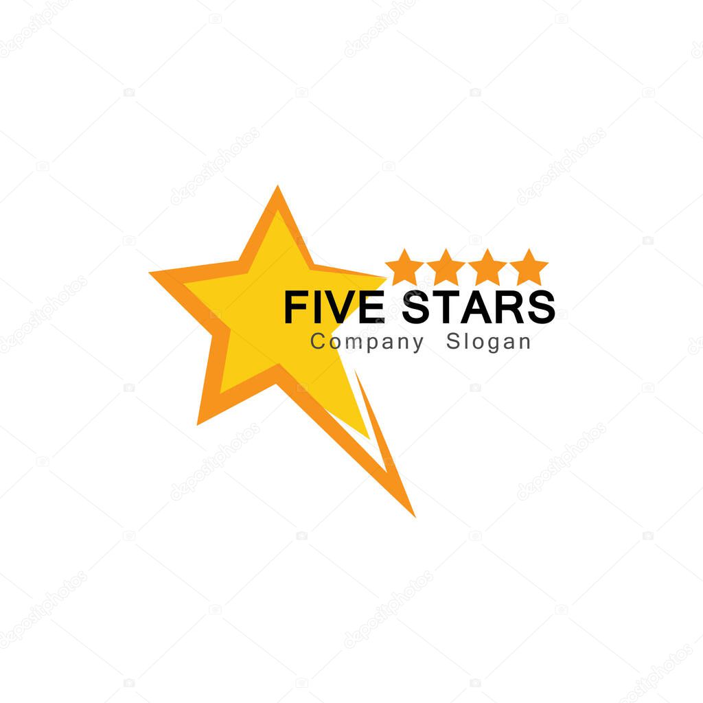 Five Stars Logo Symbol Design Illustration