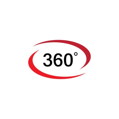 360 Derece Görünüm İlişkili Vektör Simgeleri tasarım şablonu