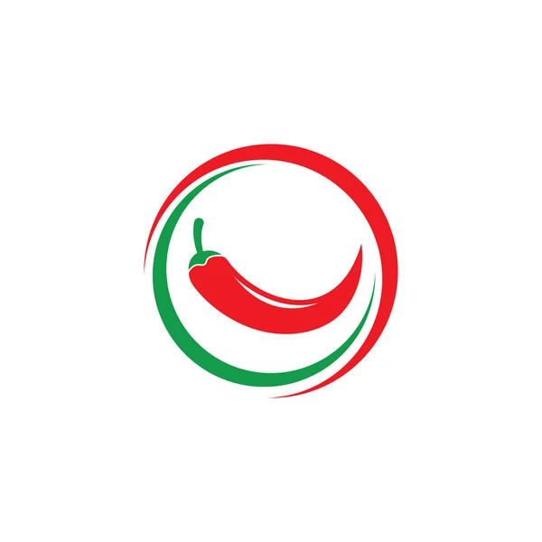 Cabai Panas Dan Pedas Vektor Makanan Logo Desain Inspirasi Untuk - Stok Vektor