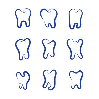 diş bakımı logo vektör şablonu