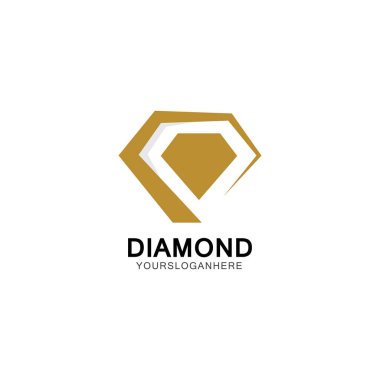 Elmas Logo Tasarım Şablonu. Vektör illüstrasyonu.