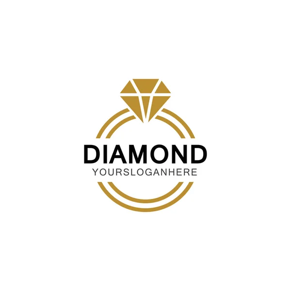 Diamond Logo Design Template Vorhanden Vektorillustration — Stockvektor
