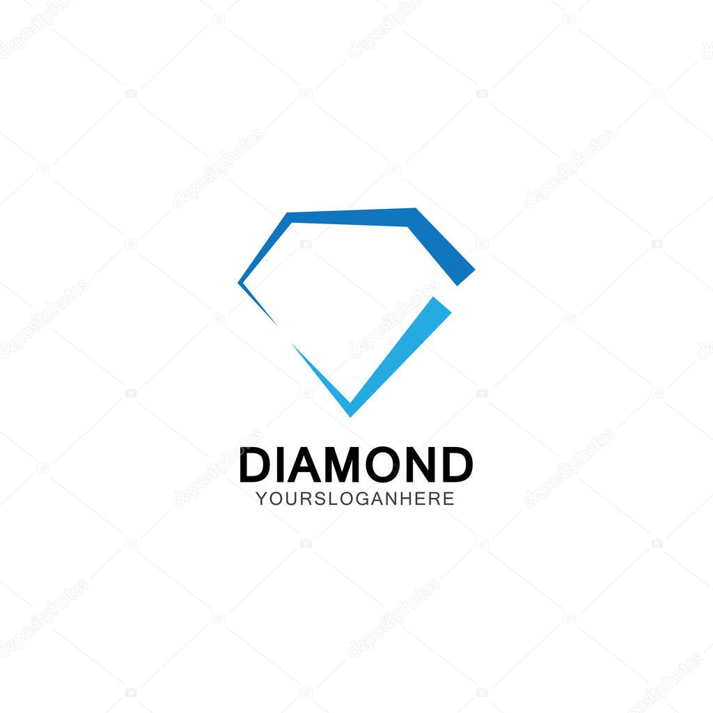 Diamond Logo Design Template. Vector illustration.