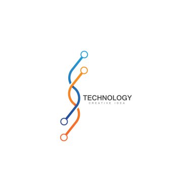 Teknoloji logosu vektör çizimi