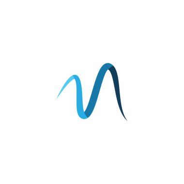 Mektup m logosu simgesi tasarım şablonu