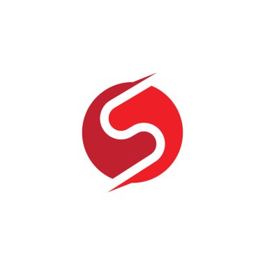 S harfi logo tasarım vektörü