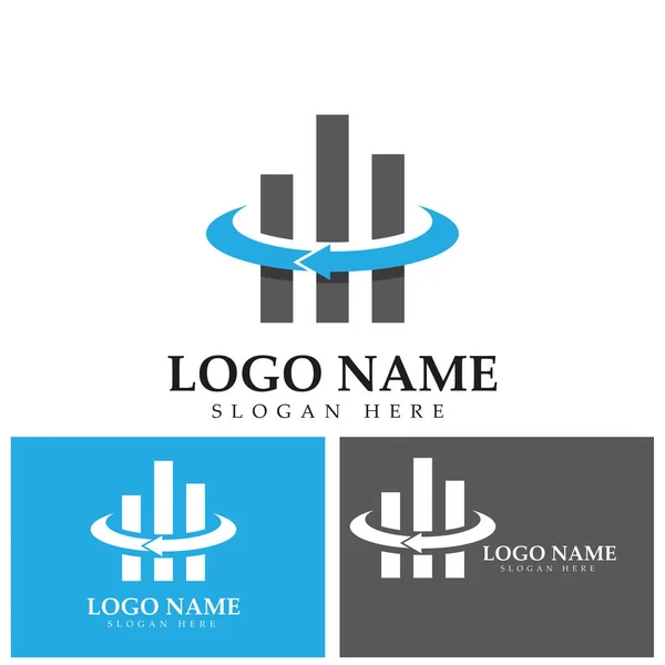 Design Logotipo Vetor Financeiro Investimento Com Ilustração Gráfico Finanças Seta — Vetor de Stock