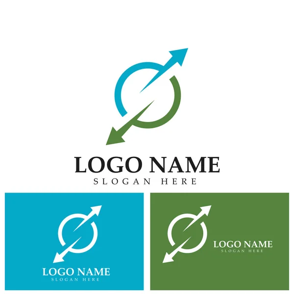Design Logotipo Vetor Financeiro Investimento Com Ilustração Gráfico Finanças Seta — Vetor de Stock