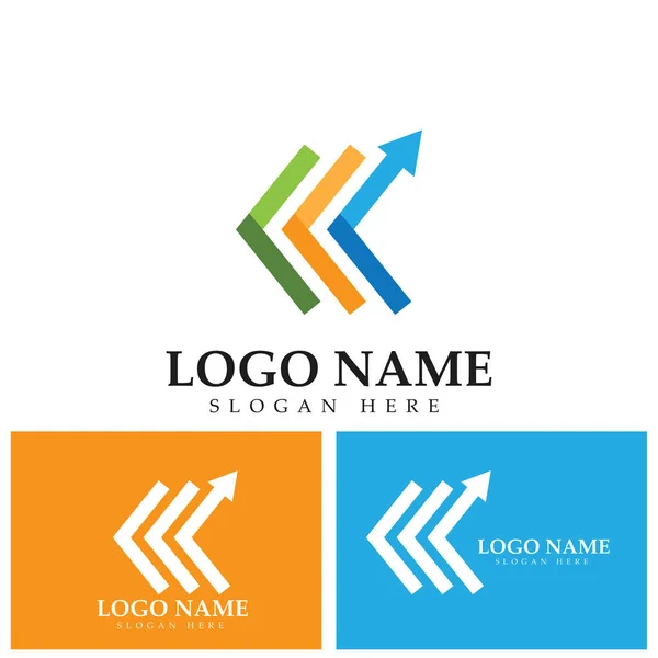 Diseño Del Logotipo Del Vector Financiero Inversión Con Ilustración Del — Archivo Imágenes Vectoriales