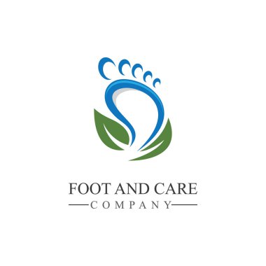 Ayak ve bakım simgesi logo şablonu Ayak ve ayak bileği sağlık hizmetleri