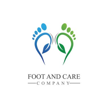 Ayak ve bakım simgesi logo şablonu Ayak ve ayak bileği sağlık hizmetleri