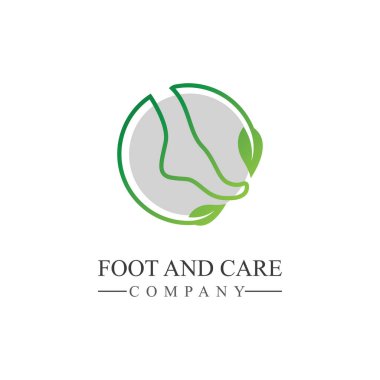 Ayak ve bakım simgesi logo şablonu Ayak ve ayak bileği sağlık hizmetleri