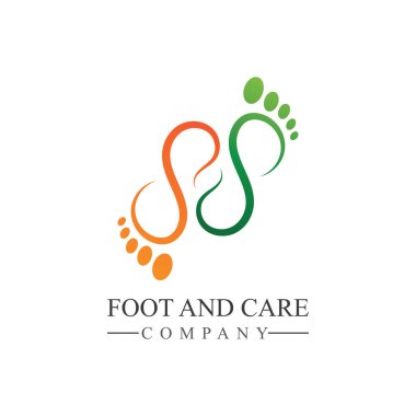 Ayak ve bakım simgesi logo şablonu Ayak ve ayak bileği sağlık hizmetleri