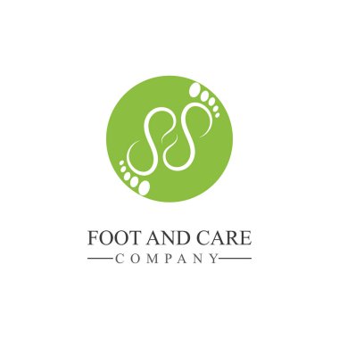 Ayak ve bakım simgesi logo şablonu Ayak ve ayak bileği sağlık hizmetleri