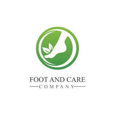 Ayak ve bakım simgesi logo şablonu Ayak ve ayak bileği sağlık hizmetleri