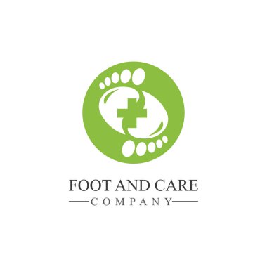 Ayak ve bakım simgesi logo şablonu Ayak ve ayak bileği sağlık hizmetleri