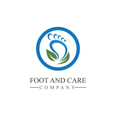 Ayak ve bakım simgesi logo şablonu Ayak ve ayak bileği sağlık hizmetleri