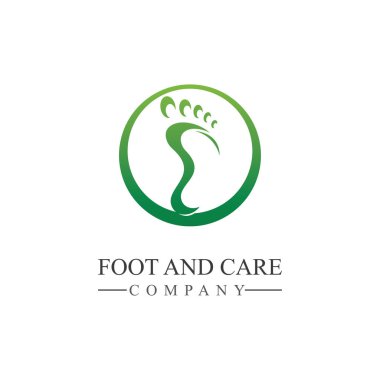 Ayak ve bakım simgesi logo şablonu Ayak ve ayak bileği sağlık hizmetleri