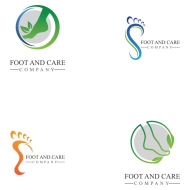 Ayak ve bakım simgesi logo şablonu Ayak ve ayak bileği sağlık hizmetleri