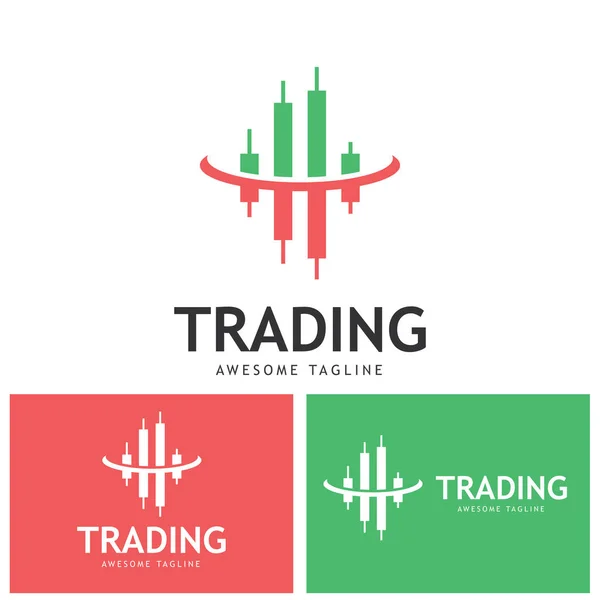 Vektör logosu ile mum çubuğu ticaret grafik forex analiz