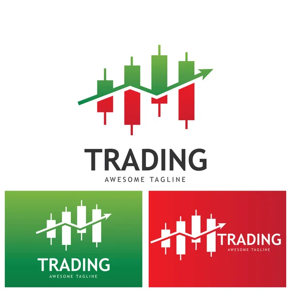  Vektör logosu ile mum çubuğu ticaret grafik forex analiz