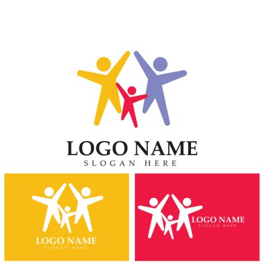 aile logo vektör çizim şablonu - vektör