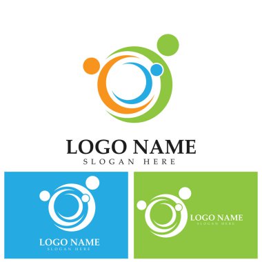 aile logo vektör çizim şablonu - vektör