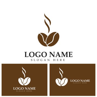 Geleneksel kahve çekirdeği ikonu vektör resimleme şablonu