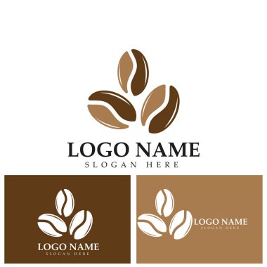 Geleneksel kahve çekirdeği ikonu vektör resimleme şablonu