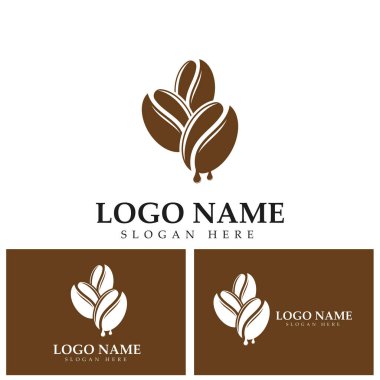 Geleneksel kahve çekirdeği ikonu vektör resimleme şablonu