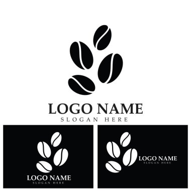 Geleneksel kahve çekirdeği ikonu vektör resimleme şablonu