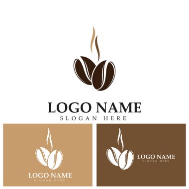 Geleneksel kahve çekirdeği ikonu vektör resimleme şablonu