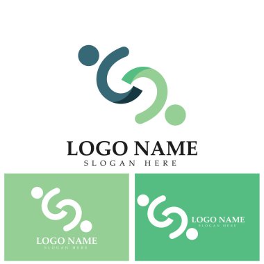 Halk koruma grubu ağı ve sosyal simge tasarım şablonu