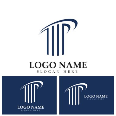 Hukuk Firması Ayağı Logo Şablon Vektörü