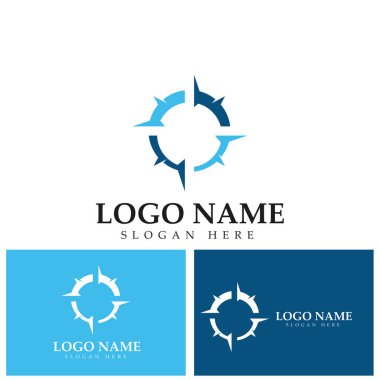 Pusula gülü manyetik pusula yön bulma simgesi