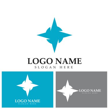 Pusula gülü manyetik pusula yön bulma simgesi