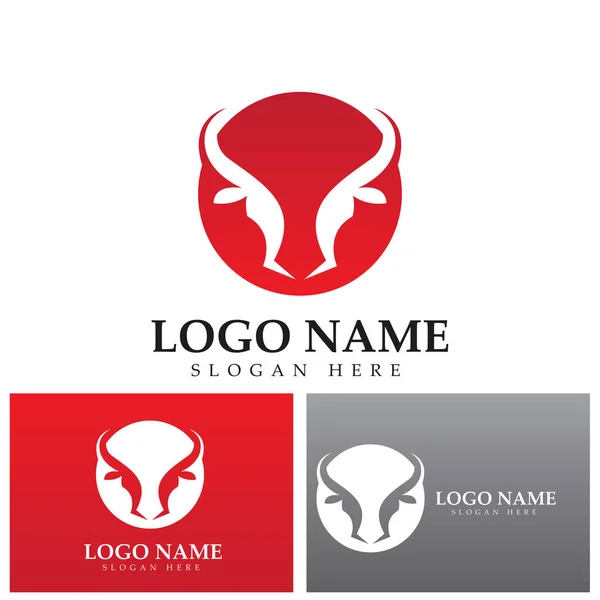 Bull Horn Logo Symbols Template Icons App — Stock Vector