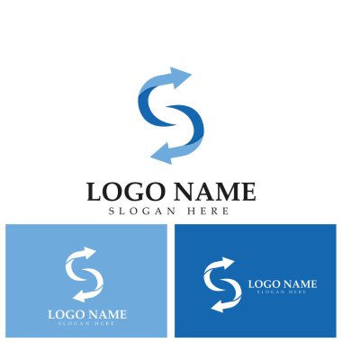 İş Oku Logo Şablonu Vektör Simgesi