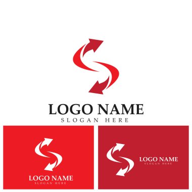 İş Oku Logo Şablonu Vektör Simgesi